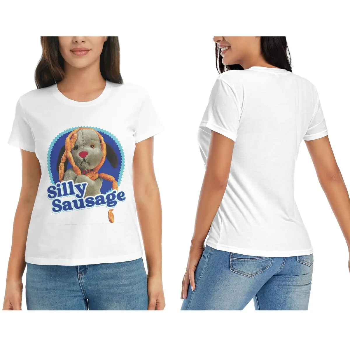 Sooty Sweep Silly Sausage T-Shirt for Women O-Neck Streetwear T Shirts Women's Tees Short Summer Clothes Tops