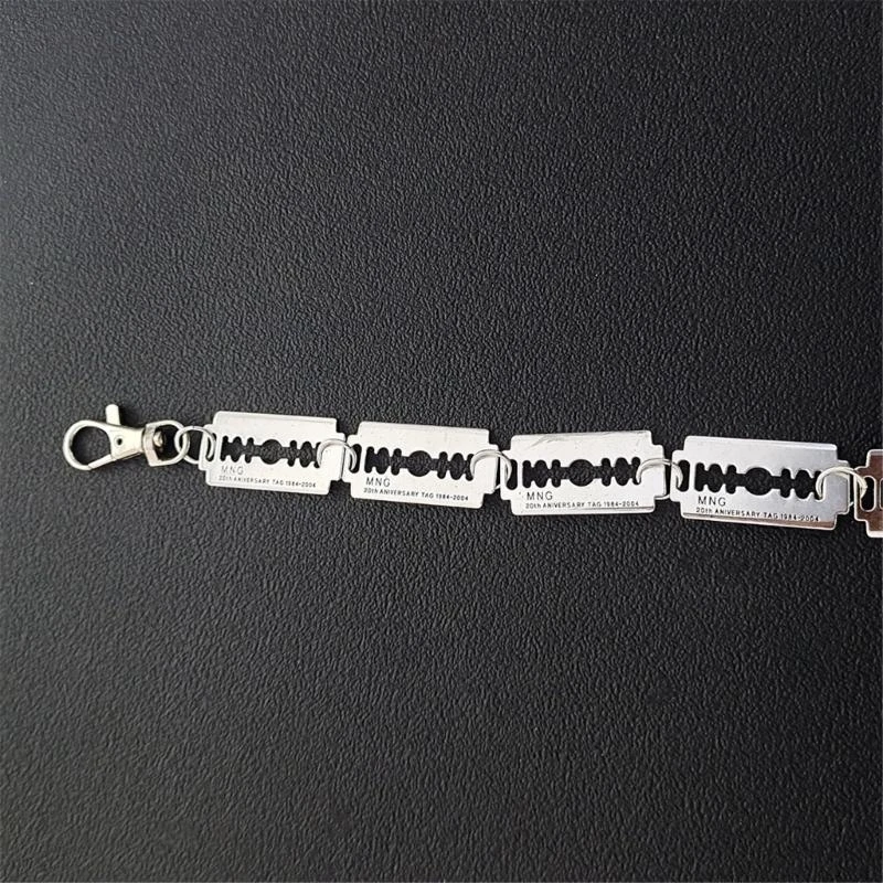 سلسلة شفرة معدنية أنيقة سلسلة بانت عصرية ملابس الحفلات حزام على شكل سلسلة إكسسوار شبابي عصري