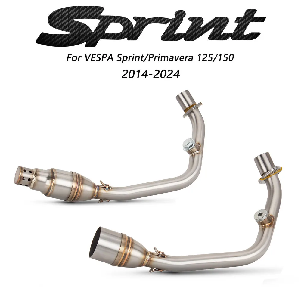 Primavera Exhaust Manifold For Vespa Sprint/Primavera 125/150 3V 125CC 150CC 2014-2024 Motorcycle Exhausts Kit 51MM Headers Tube