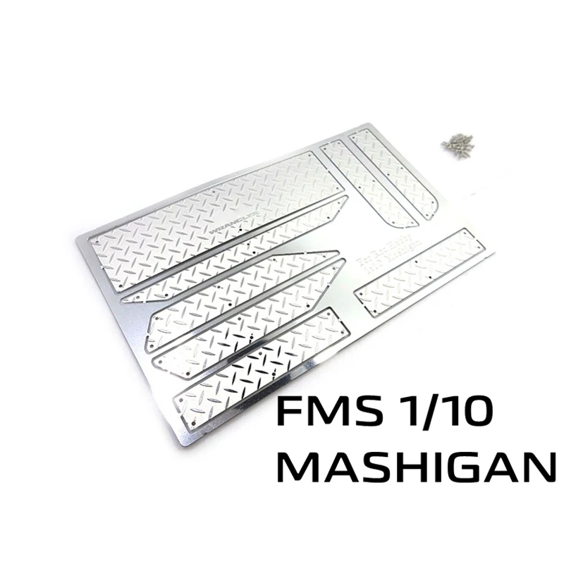 Anti-skid Pedal Etching Sheet for 1/10 RC Crawler Car FMS MASHIGAN Generation Wrangler Diy Parts