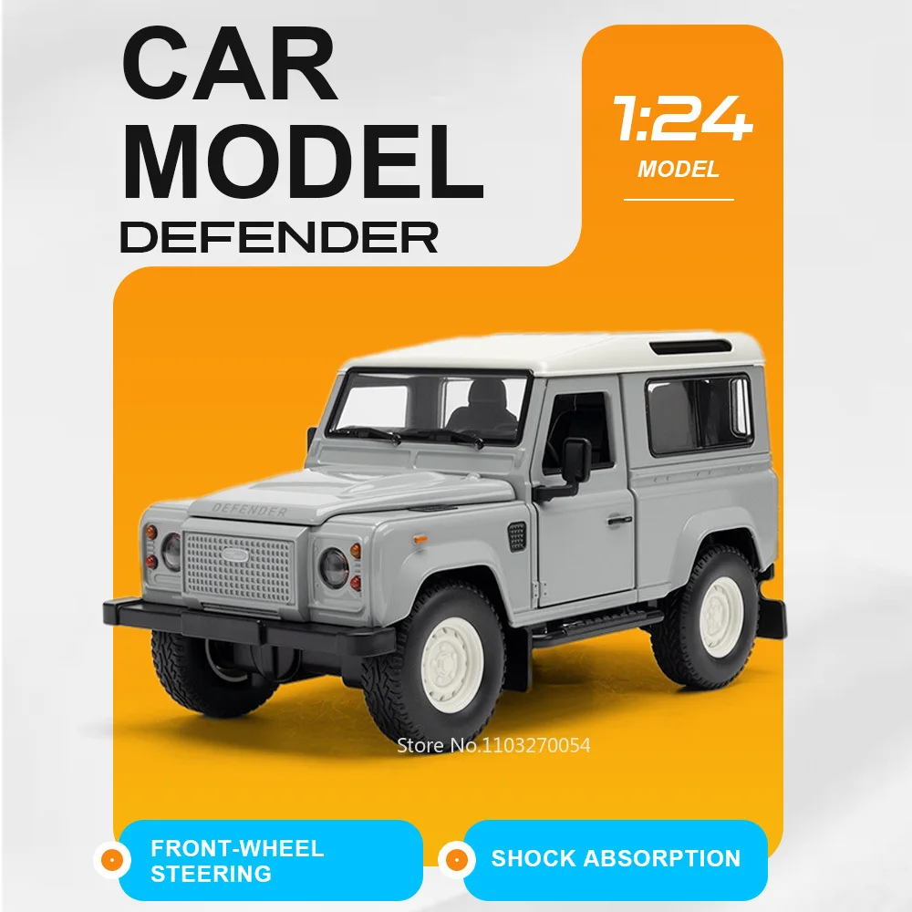 

1:24 Land Rover Defender F1 Formula Racing Car Alloy Diecast Model Toys Front-wheel Steering Miniature Vehices Anniversary Gifts
