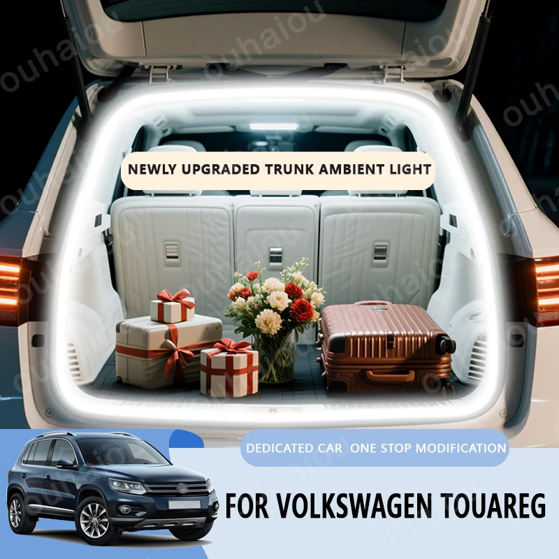 

For 2003-2025 Volkswagen Touareg trunk light modification light Atmosphere lights White warm white Rear Trunk LED Light Bar