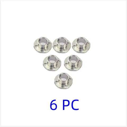 6pc 3/3.17/4/5/6/7/8/10/11/12mm Rigid Flange Coupling Motor Guide Shaft Coupler Motor Connector Shaft Axis Bearing Fittings