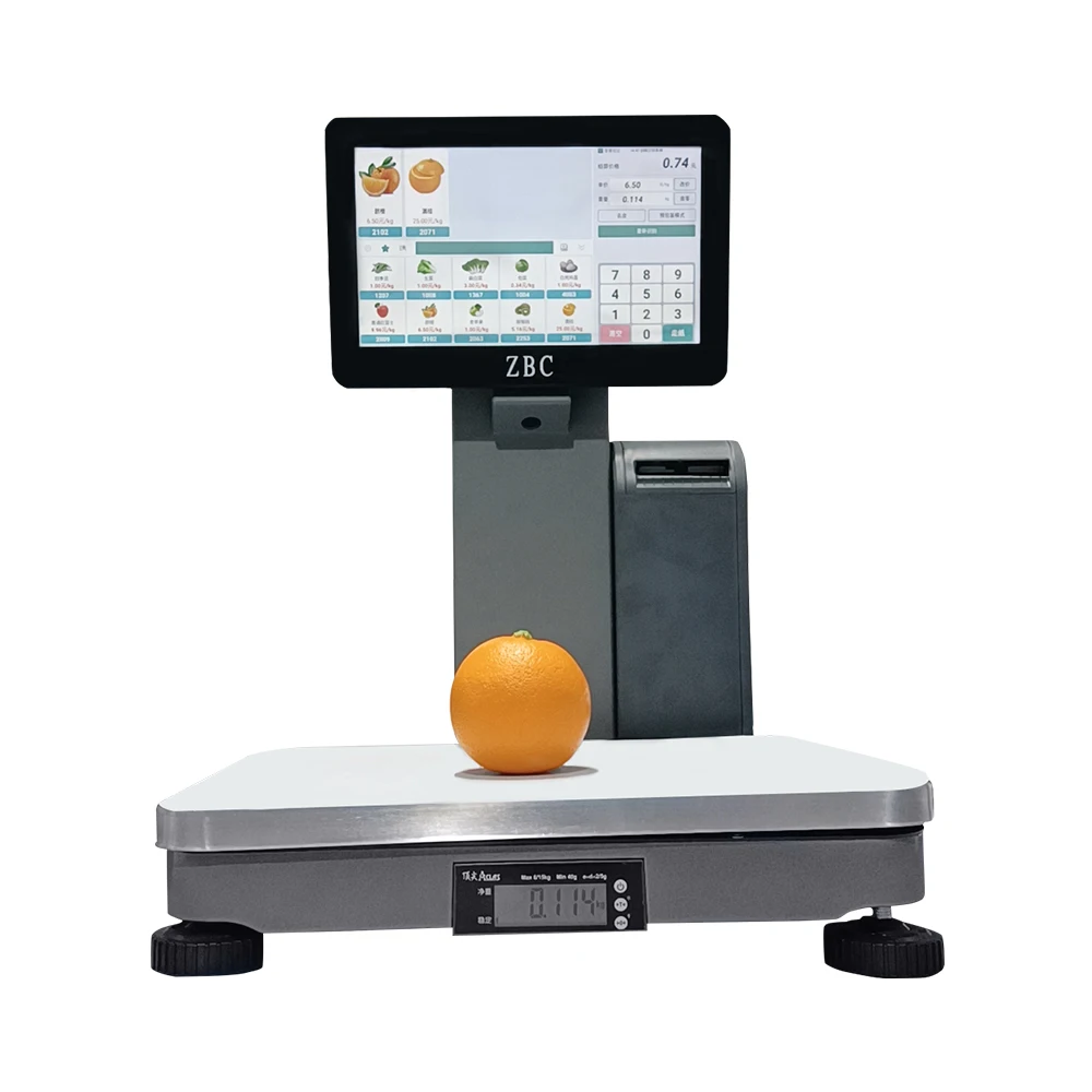 

Dual Screen AI Scale Digital Weighing Scale Weighing Scale with Barcode Label Printer for Supermarket