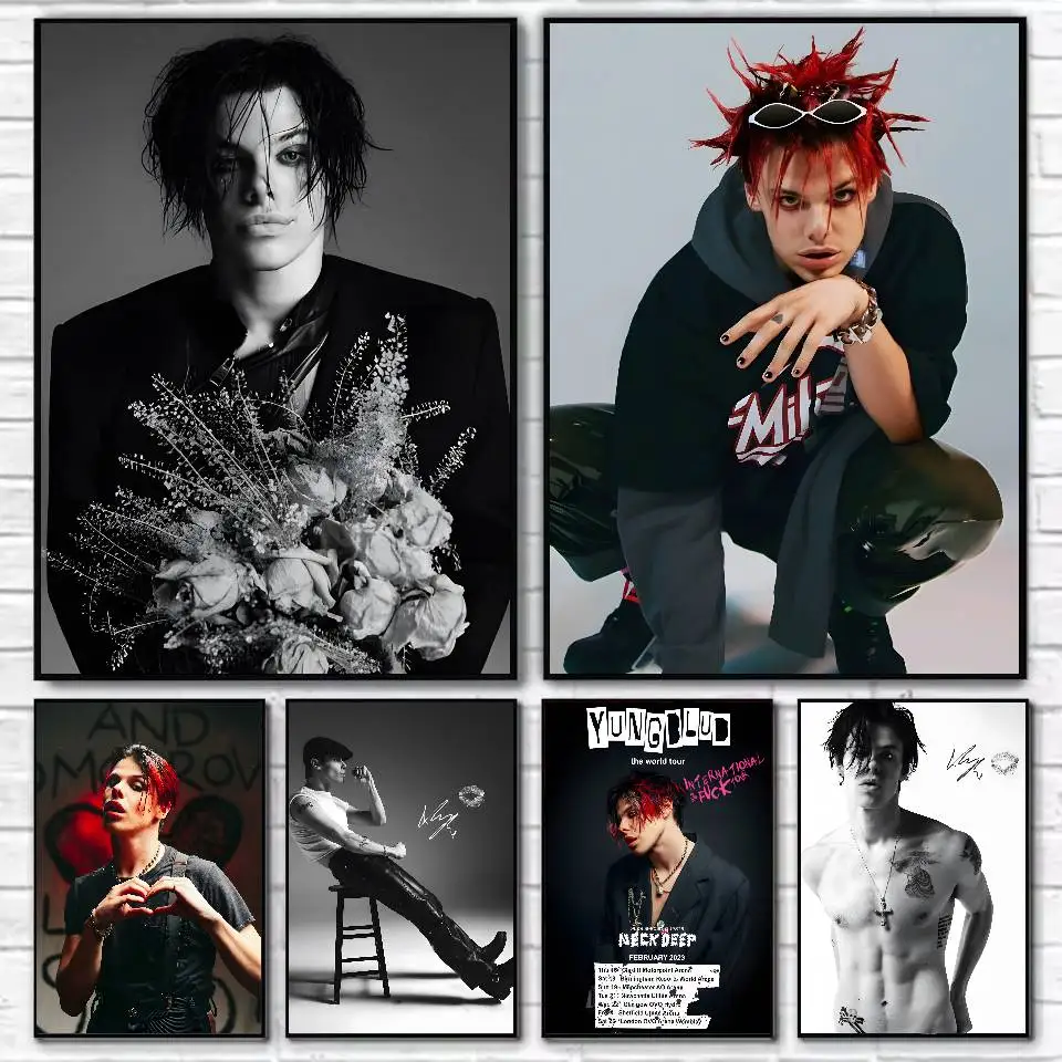 Singer Y-Yungblud-Póster HD para decoración del hogar, pared adhesiva, impermeable, para el hogar, sala de estar, Bar, decoración estética