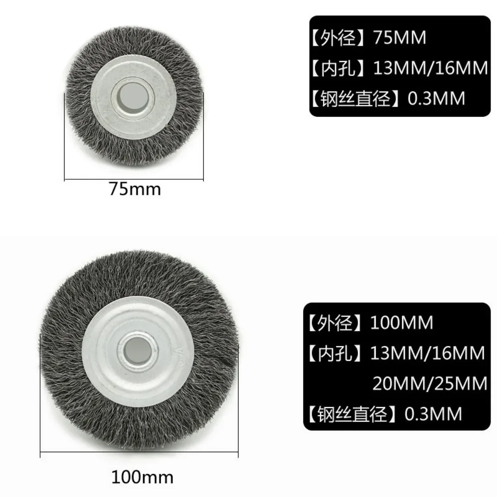 Stainless Steel Wire Flat Type Wheel Polishing Wheel for Rust Removal and Paint Stripping Steel Wire Brush