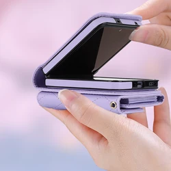 Multifunction Crossbody Case Luxury Leather Phone Bag for OPPO FIND N2 FLIP Wallet Case Card Slot Protection Cover New