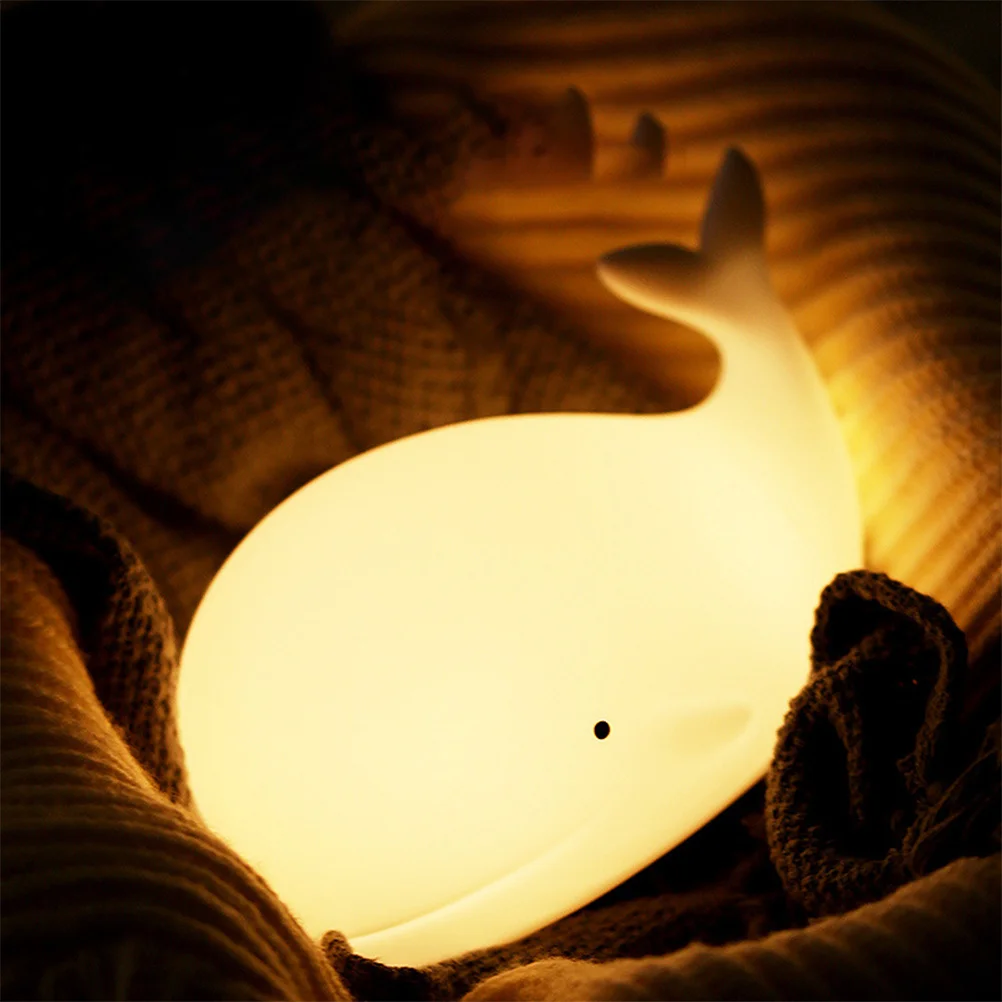 

Whale Night Light LED Pat Touch Control Baby Room Table Lamp Colorful Timer Function Small Bedside Nursing Light