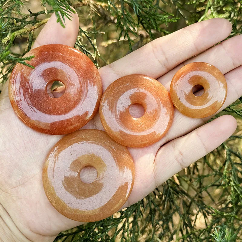 الطبيعية الأحمر افينتورين دونت خواتم حجر الخرز ل عقد دي اي واي سوار قلادة صنع المجوهرات الخرز 1 قطعة 30 مللي متر 40 مللي متر 50 مللي متر