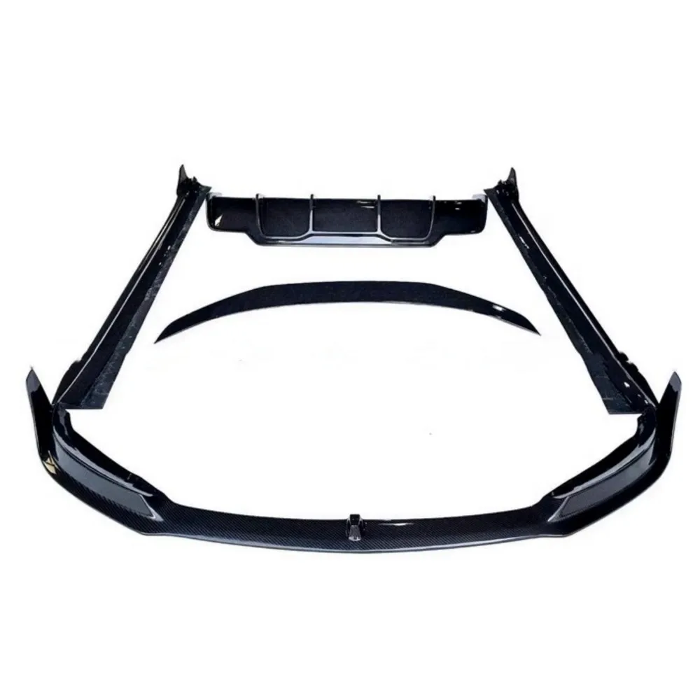 Carbon Fiber Front Rear Lip Shovel Assembly For Tesla Model 3 Modified Side Skirt Tail Wing  Auto Accessories