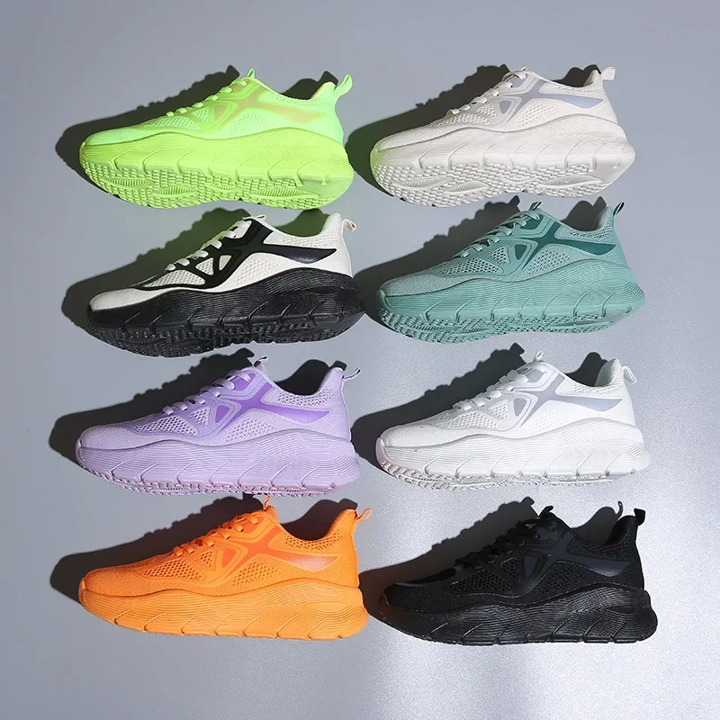 Spring New Shoes for Women Fashion Colors Sneakers Breathable Casual Sport Running Shoes Girl Lace-up Athletic Shoes Big Size