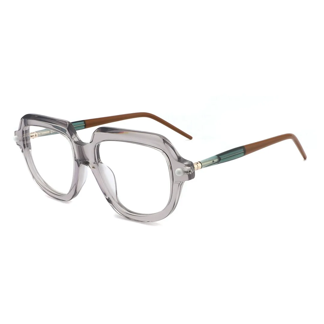 Luxury Commute Large Square Acetate Glasses Frame Handmade Street Style Eyeglasses Custom Myopia Optical Frame Men Women