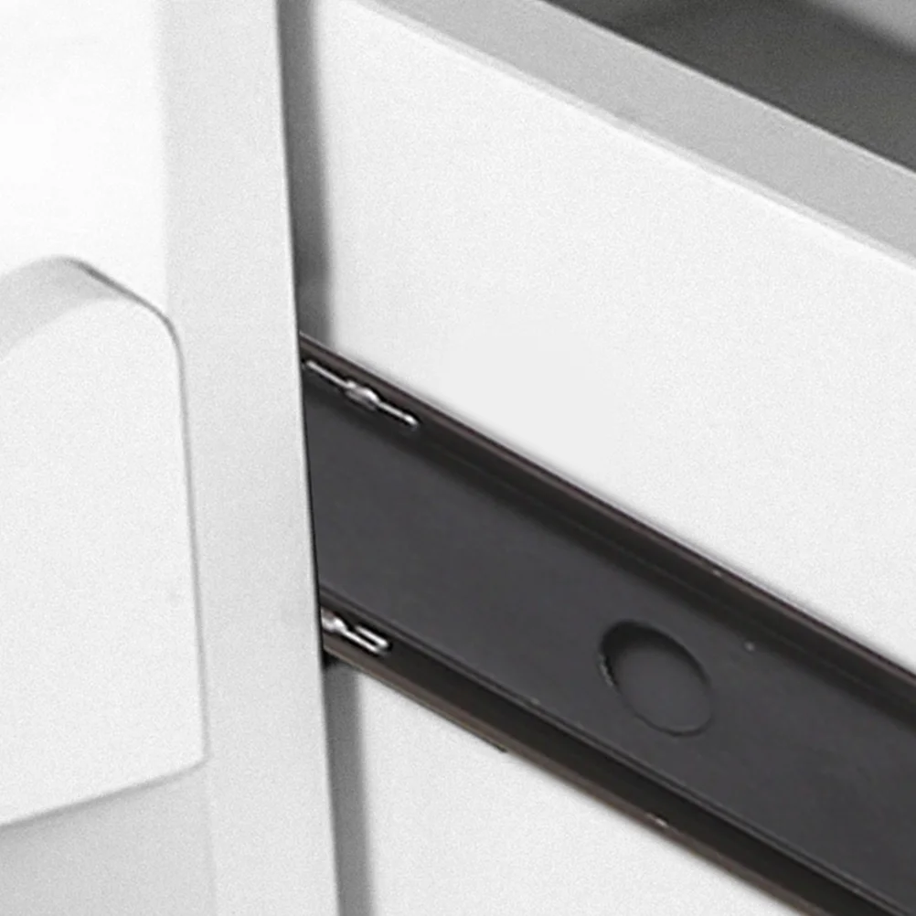 

1 Pair 35Cm Keyboard Tray Slides Full Extension 58Cm Heavy Duty Steel Drawer Rails Cabinet Glides Desk Garage Furniture 22Lbs