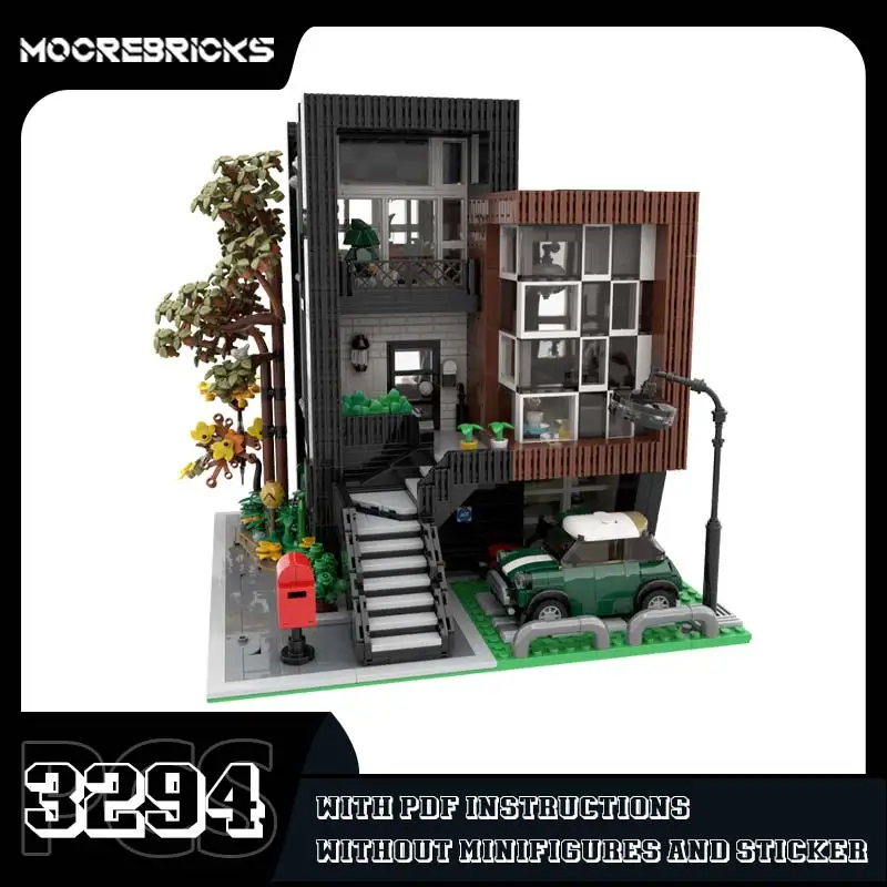 Hot Selling Villa modulare Bausteine moderne Architektur Haus Modell fort geschrittene Ziegel Bau Spielzeug Kinder Weihnachts geschenk