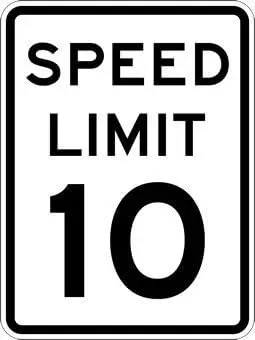 New Metal Sign Aluminum Sign 10 MPH Speed Limit Signs for Outdoor & Indoor 12