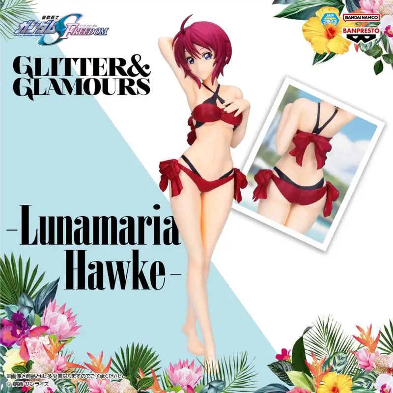 22cm Genuine Banpresto Mobile Suit Gundam SEED Destiny The movie version shines with charm Lunamaria Hawke swimwear Figure Model