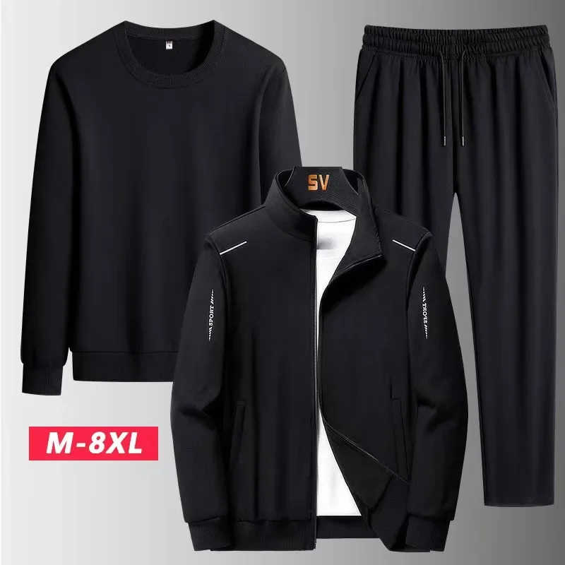 

2025 2025 Autumn Male Tracksuit Jacket Men Set Large Size 8XL Fashion Homme Suit Sweatshirt Sweatpants