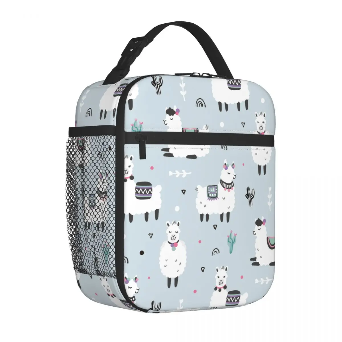 Llamad Alpaca Cactuses Insulated Lunch Bags Thermal Meal Container Leakproof Tote Lunch Box Food Storage Bags College Picnic