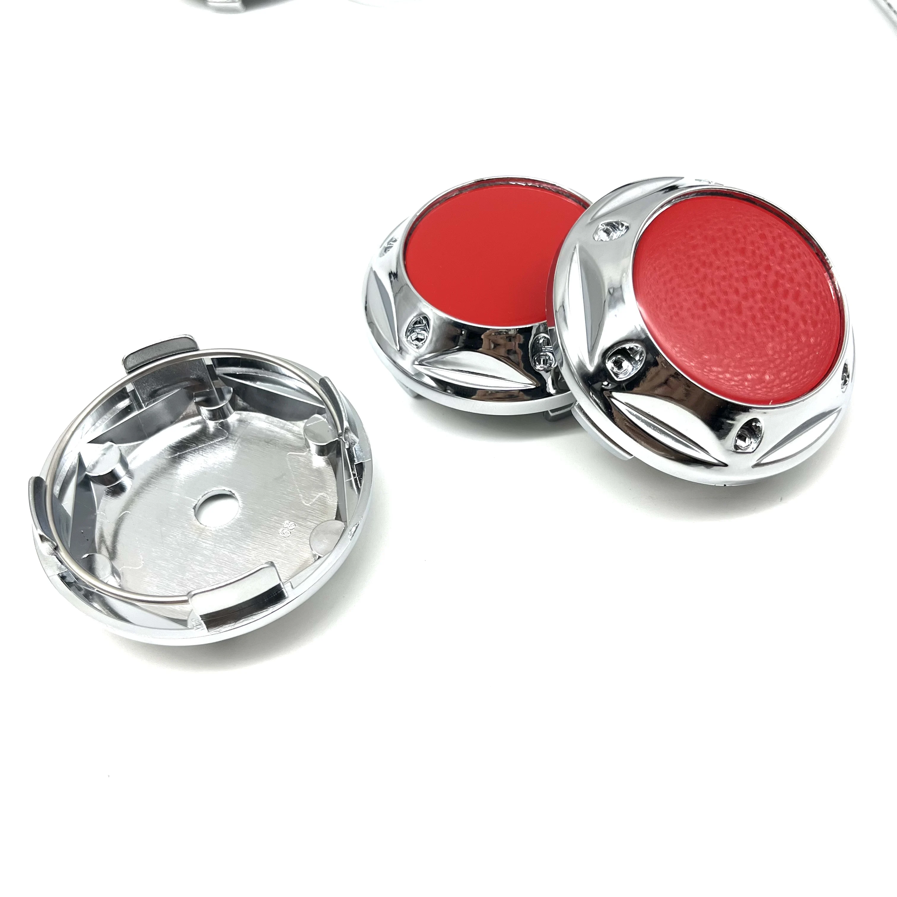 4Pcs Blank No Logo 68mm Car Wheel Center Cap Flower High Cap Rim Hub Cover 45mm Blank 3D Emblem Badge Sticker Styling Accessorie