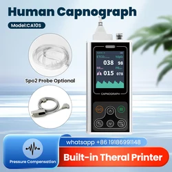 CONTEC CA10S End-tidal CO2 Capnograph ETCO2+RESP Rate Respiration Chargeable Adult Child Human Use & Veterinary Use