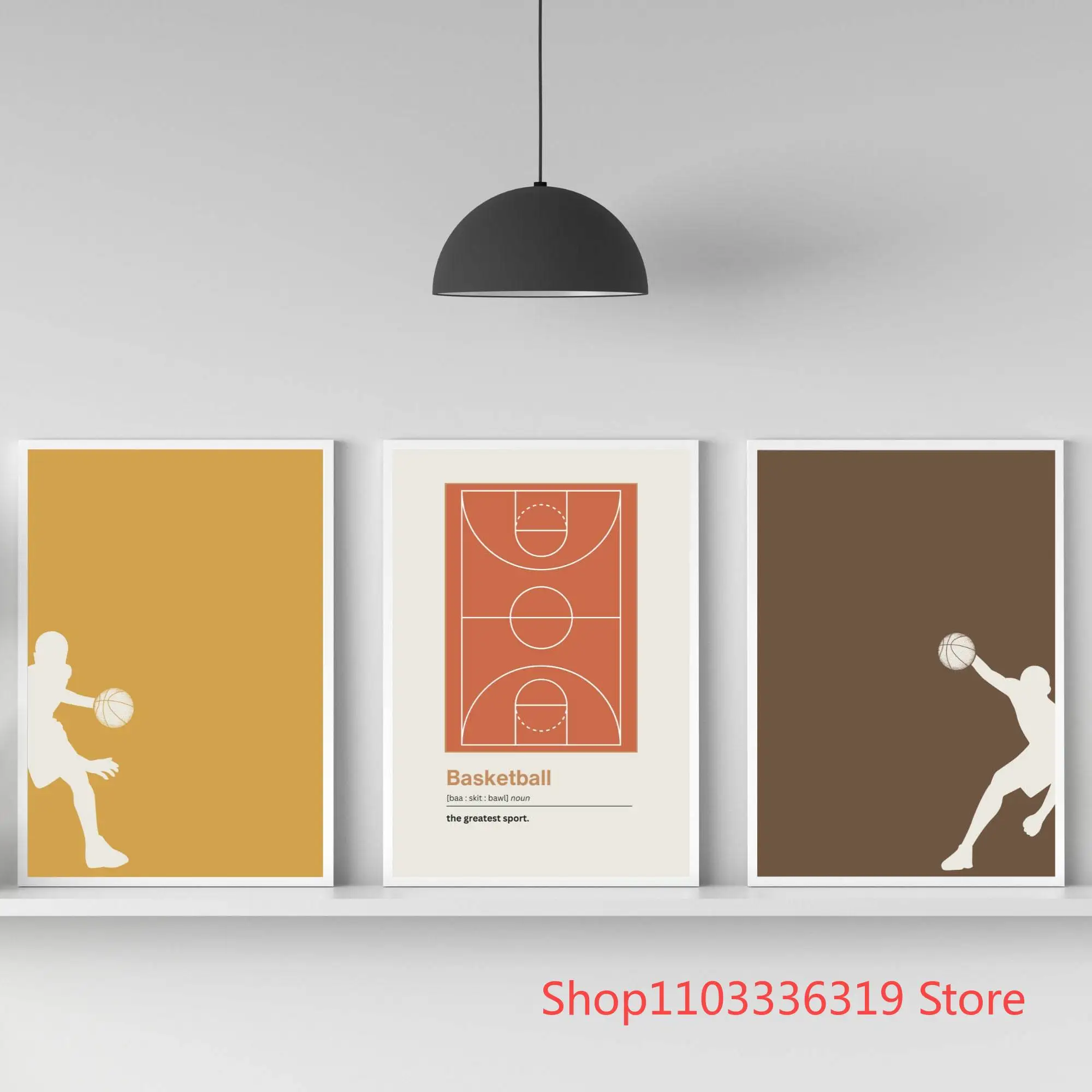 Retro Basketball Boys Room Playing Basketball Art Poster Canvas Painting Wall Prints Picture for Living Room Home Decor