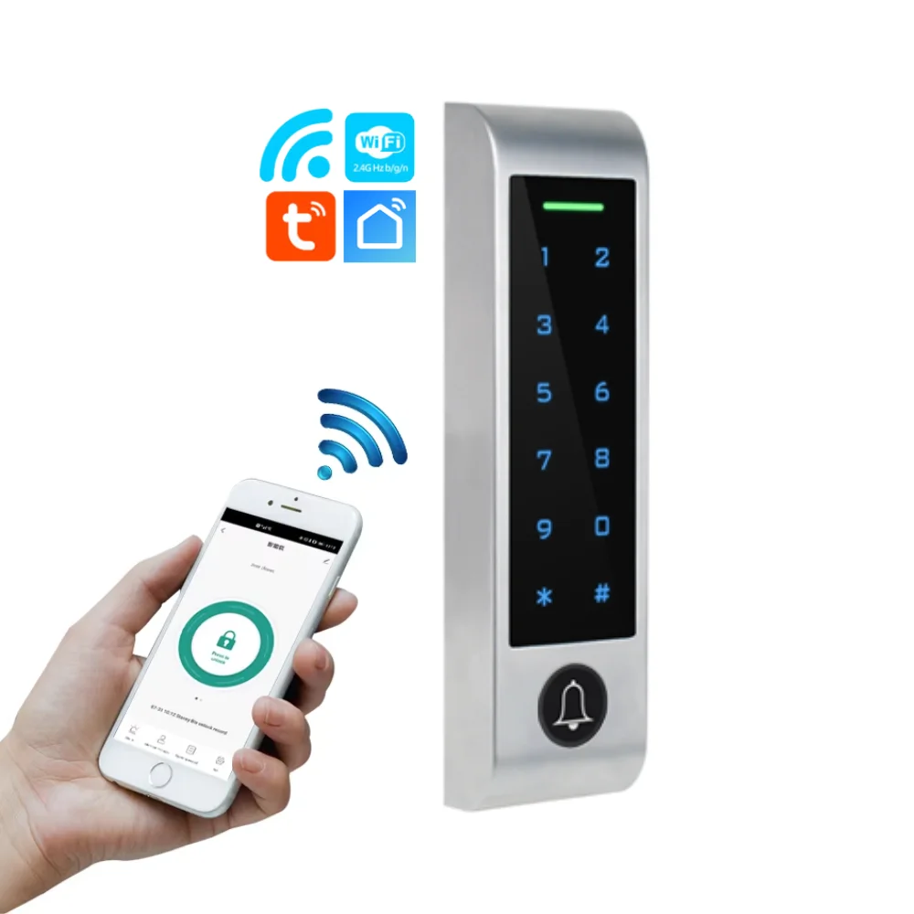 

Touch Keypad Tuya WiFi Door Entry System Access Controller with Doorbell 125KHz Card Reader Open Remotely