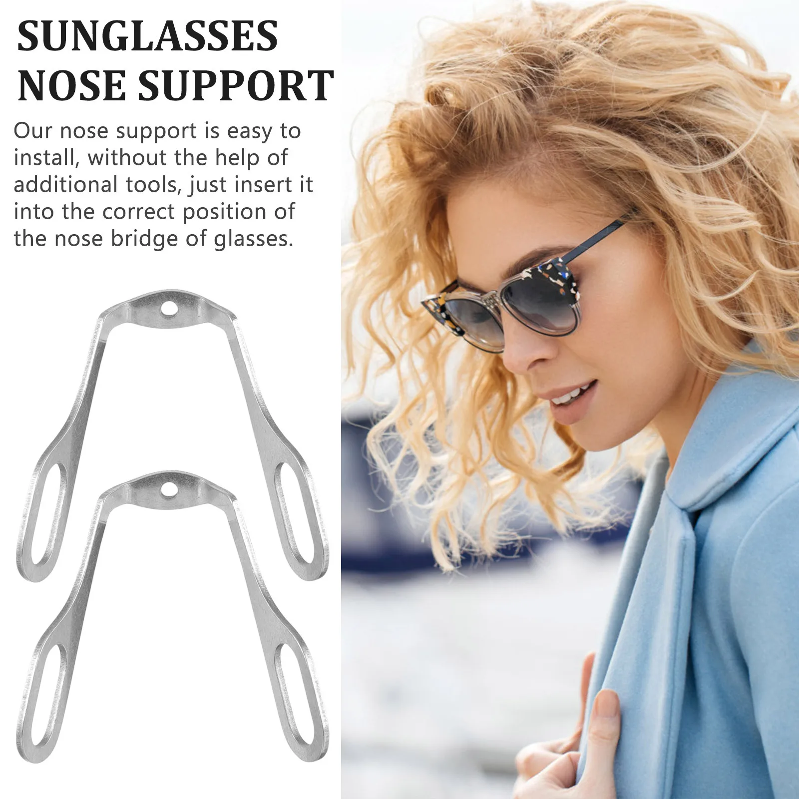 

2Pcs Eyeglass Nose Pads Durable Non-Slip Comfortable Nose Cushion Glasses Frame Repair Pads Glasses Frame Replacements