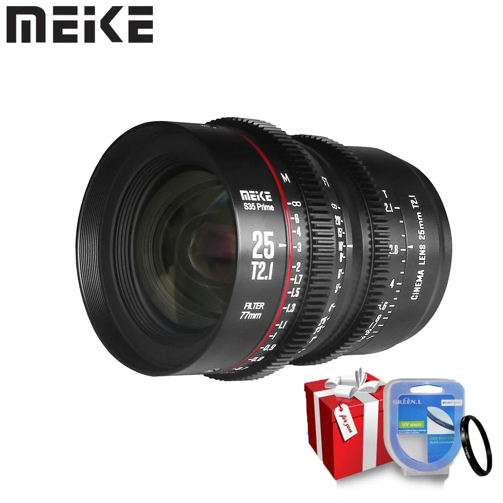 

Meike 25mm T2.1 S35 Prime Manual Focus Cinema Lens for PL-Mount Cine Camera C700 PL ARRI Amira Alexa Mini