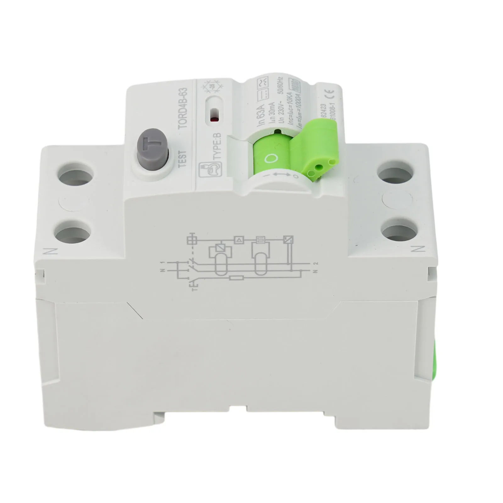 Heavy Duty Type B Circuit Breaker RCD DC Electric 2P 63A 30mA Reliable Fault Interrupt EV Charging Pile Compatibility