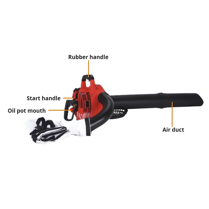 เครื่องเป่าลมมือถือ 25.4 ซีซี 2 จังหวะ กำลังสูง อเนกประสงค์ สำหรับงานสวน ทำความสะอาดหิมะ และใช้งานกลางแจ้ง