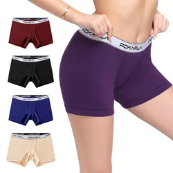 Women’s Boxer Briefs Seamless Boy Shorts Panties Soft Stretch Cotton Ladies Safety Pants Female Anti Chafing Boy Shorts Panties