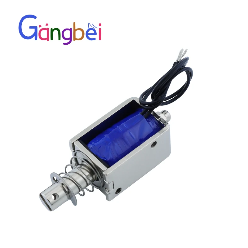 gangbei-1039B Wholesale DC 12V 24V 400mA Force 25N travel 10mm Pull Type Linear Solenoid Electromagnet