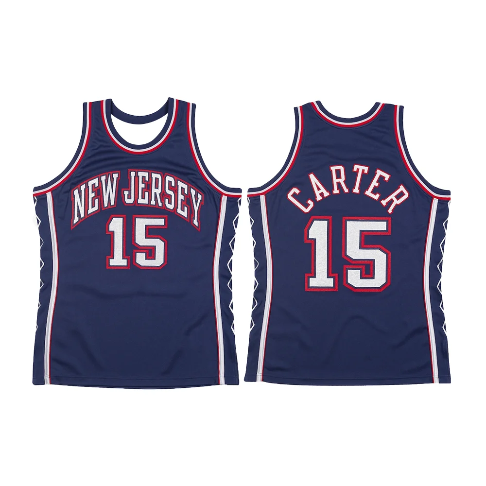 American Men's Basketball Jersey Retro Classic Jersey 06/07 Version New Jersey Nets No. 15 Vince Carter Classic Jersey