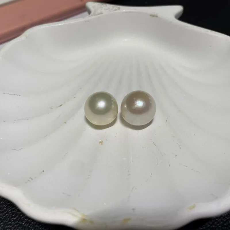 

2A Zhuji Natural White Near Round Shape Edison Fresh Water Pearl Smooth Bead for DIY Earring Making Pendant Loose Beads