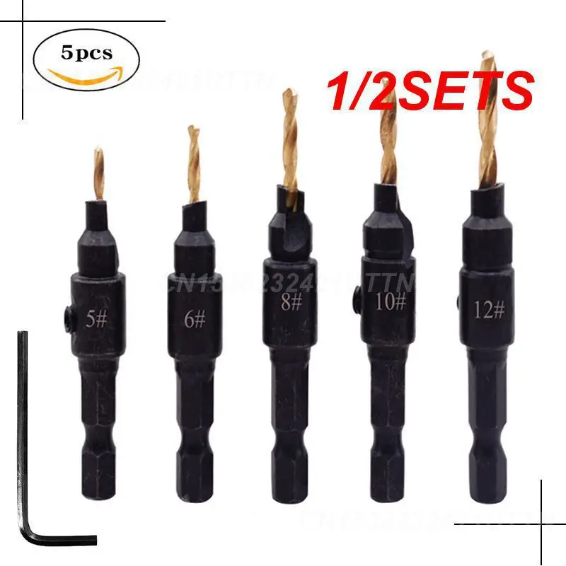 1/2SETS Wood Metal Hole Cutter Core Drilling Tool Drill Bits Hex Shank Type High Speed Steel Woodworking Tools