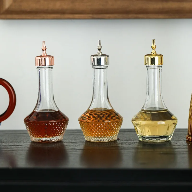 Japanese Style 50ml Glass Bitters Vial Absinthe Container Creative Cocktail Dropper Bartending Utensil Home Bar Libation Ware