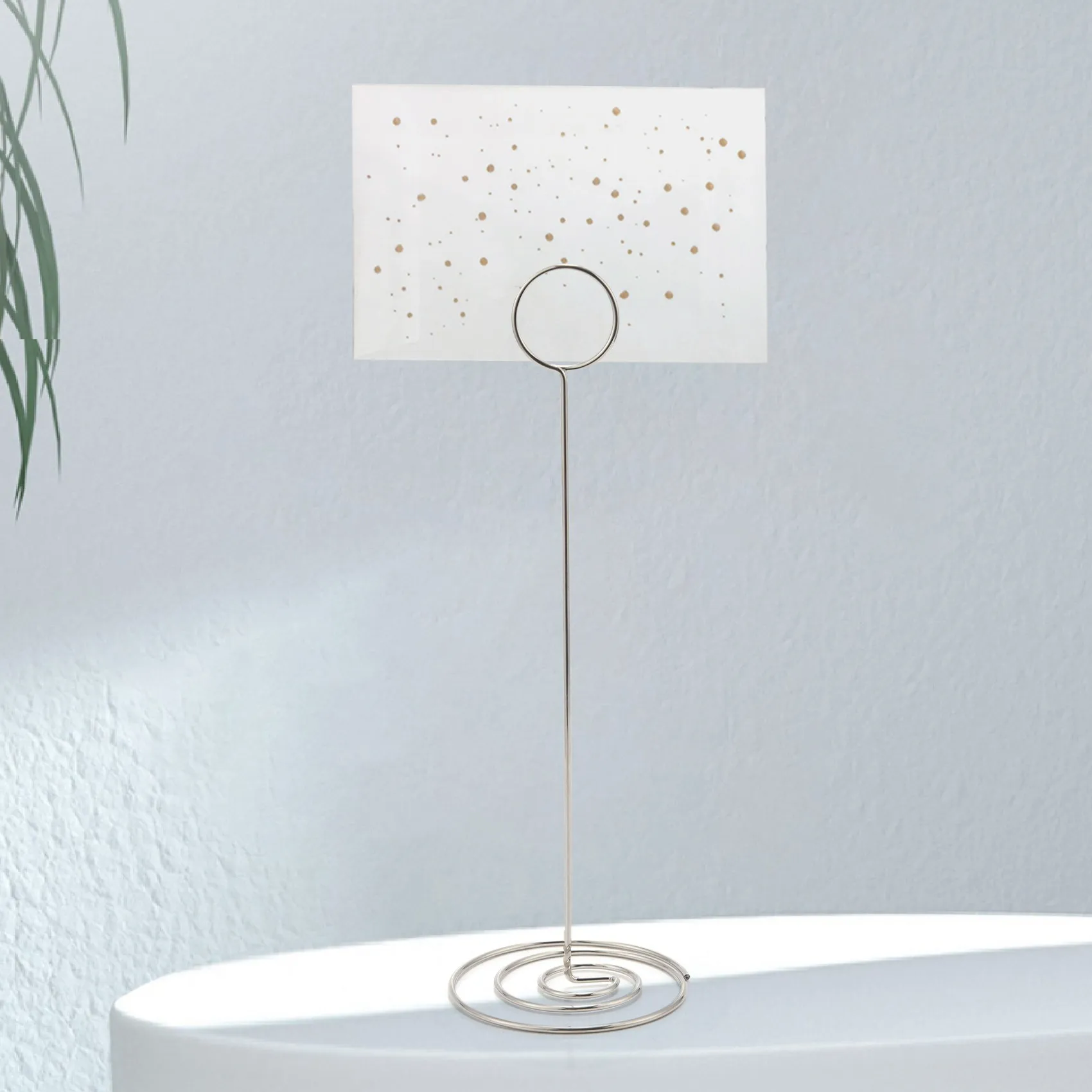 15 Pack 8.75 Inch Tall Table Number Holder, Place Card Holder, Table Picture Holder, Wire Photo Holder Clip,Menu Memo Note Stand