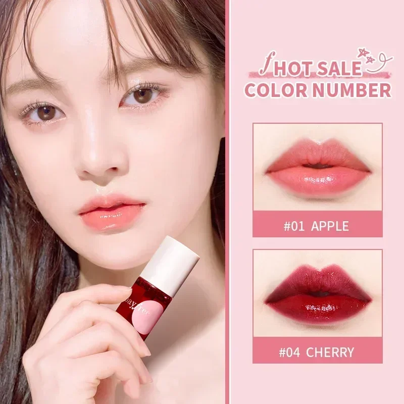 4 Colors Mini Lip Gloss Water Mirror Jelly Long Lasting Lip Glaze Lip Makeup Waterproof Moisturizing Liquid Lipstick Cosmetic