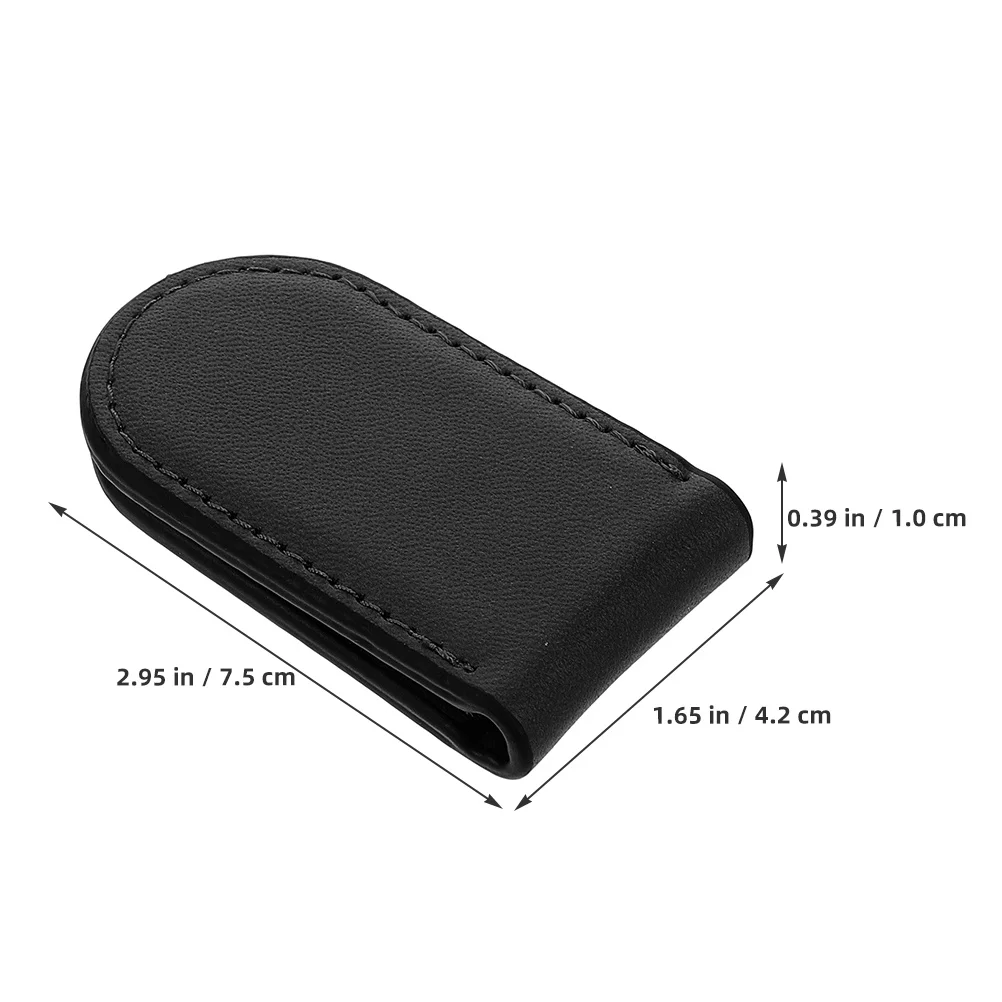 Morsetto per portafoglio porta contanti con clip in PU da 2 pezzi Accessorio pratico portatile per riporre le carte per uomini e donne all'aperto