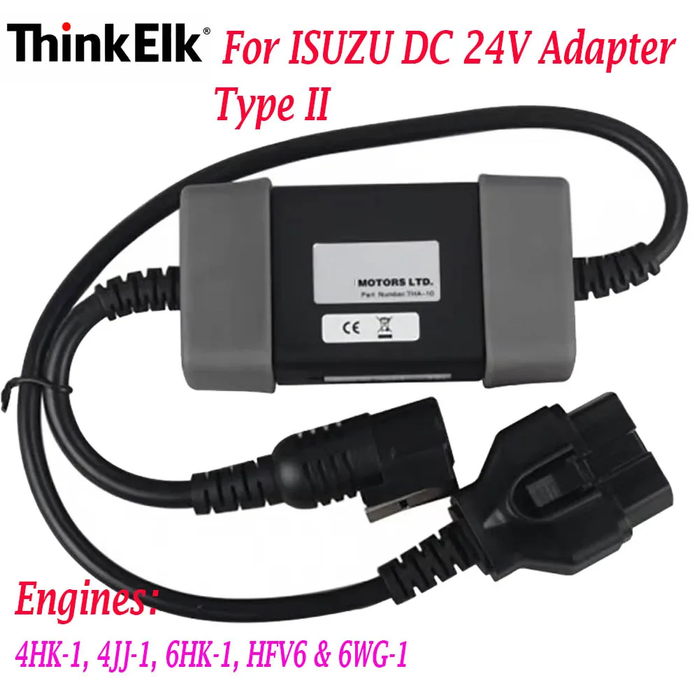 For ISUZU DC 24V Adapter Type II Battery and OBDII Diagnostic connector test for ISUZU vehicles or Engines