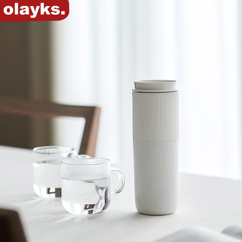 

Olayks PW01 Portable Electric Kettle 220V Water Heating Bottle Temperature Adjustable 350ML 316 Stainless Steel Thermos Cup