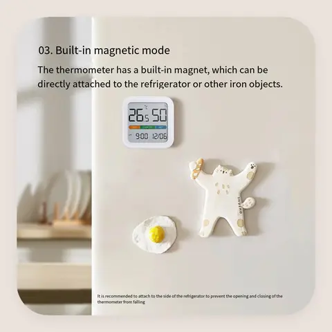 XiaomiYoupin Miiiw Mute Temperatur Fuktighetsklocka Hem Inomhus Hög Precision Babyrumsmonitor Stor LCD-skärm 10 best sales miiiiw - №6