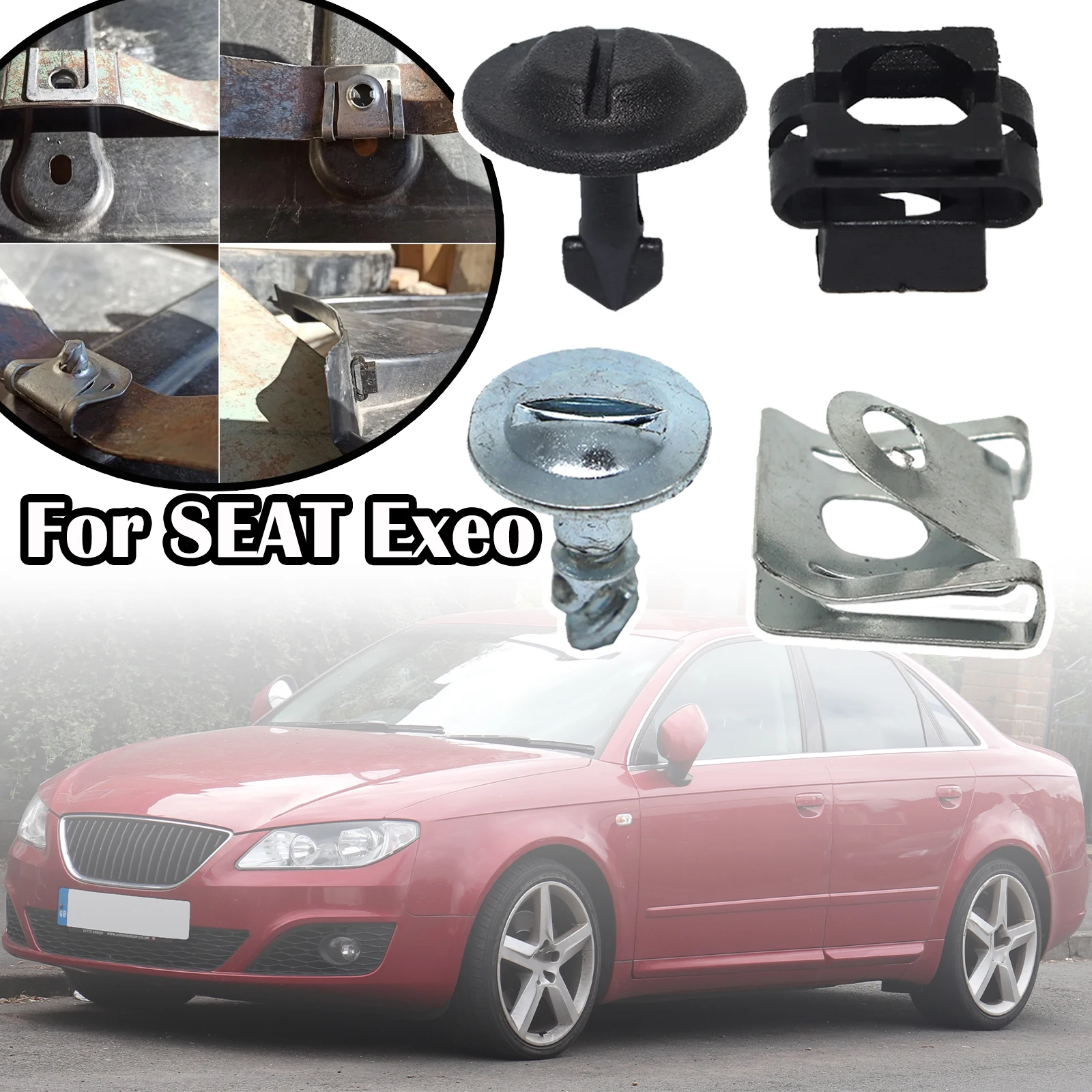 

For SEAT Exeo Engine Undertray Cover Clips Screw Underbody Shield Fixing Rivet 8D0805121 4A0805163 2008 2009 2010 2011 2012 2013