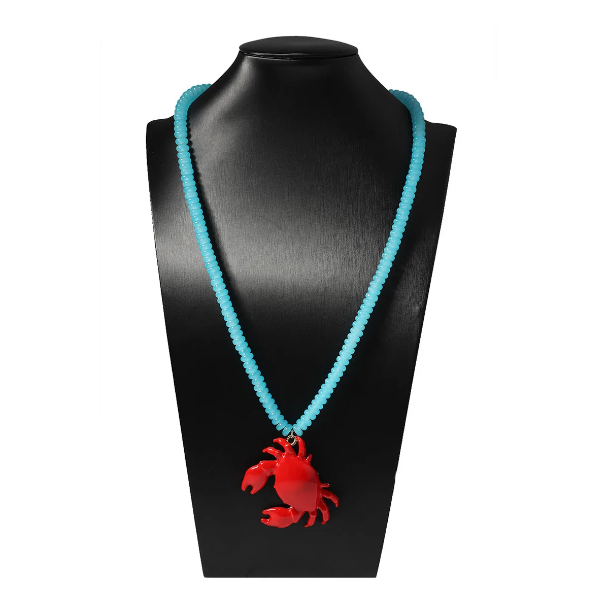 Exaggerated Summer New Beach Ocean Style Red Crab Animal Pendant Necklace for Women Hip Hop Party Jewelry Accessories