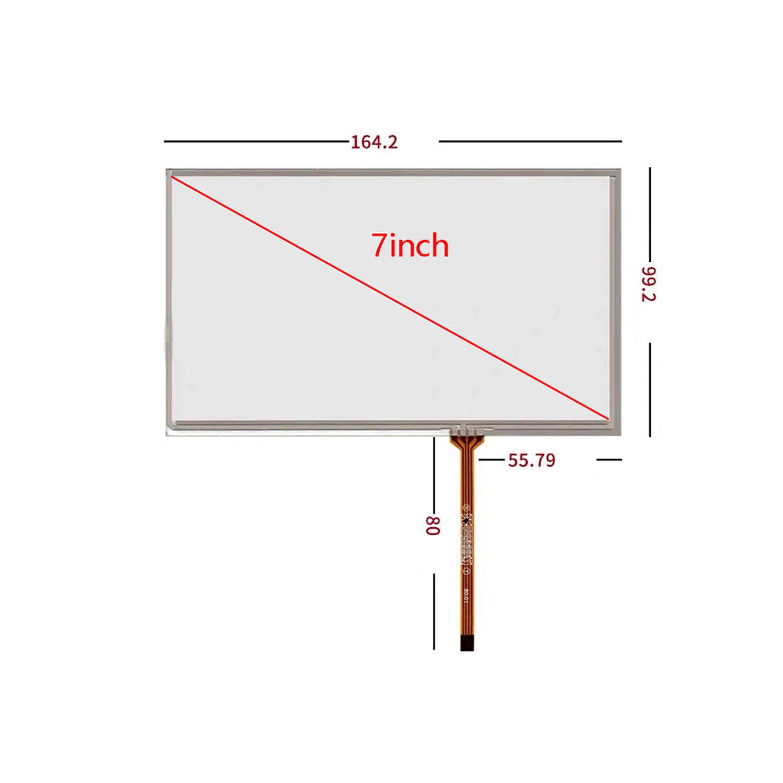 7 Inch Resistive Touch Panel For Hyundai Veloster 2012-2015 Navigation Digitizer Assembly Replacement