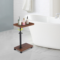 Stable Height - Adjustable Wooden End Table: Non - Slip Rubber Feet & Anti - Tilt Design