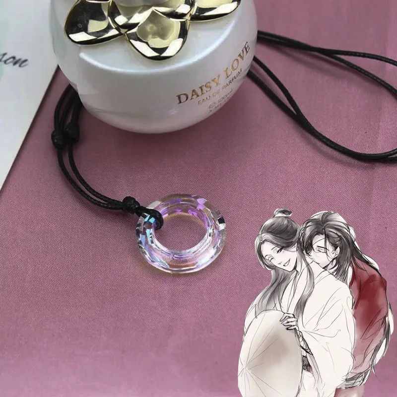 

Anime Tian Guan Ci Fu Heaven Official's Blessing Hua Cheng Xie Lian Cosplay Necklace Crystal Pendant Choker Jewelry Accessories