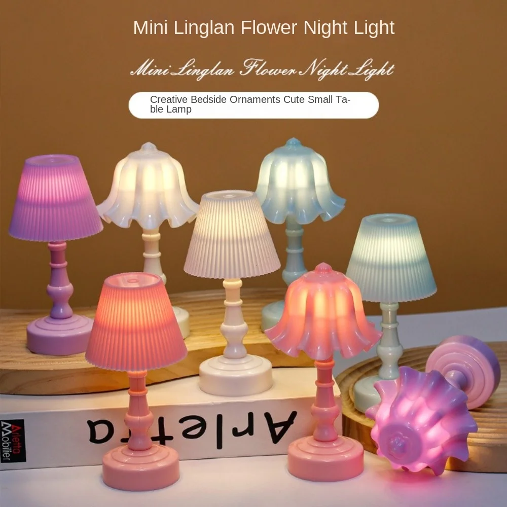 

Novelly Geometric Flower Bud LED Table Lamps Simple Gift Night Light Modern Decoration Atmosphere Sleeping Light