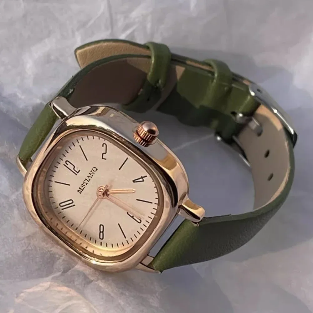 ساعات نسائية مربعة بسيطة كوارتز ساعات المعصم الساعات الفاخرة الفتيات الطلاب ساعة هدية الإناث السيدات ساعة Reloj Para Mujer