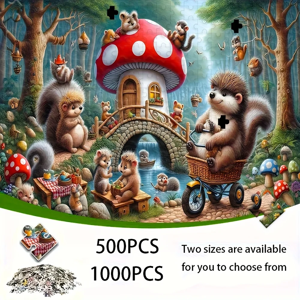 500/1000ピース 大人向けパズル、高品質、ストレス解消の楽しいファミリーゲーム、誕生日、クリスマス、ハロウィーン、ギフトに最適